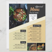 Restaurant Flyer Sjabloon | Promotioneel ontwerp (Achterkant)