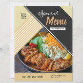 Restaurant Flyer Sjabloon | Promotioneel ontwerp (Voorkant)