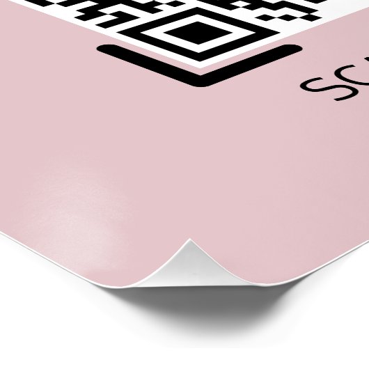 Restaurant Foto Scan QR Code Menu Bestelling Perfect Poster (Hoek)