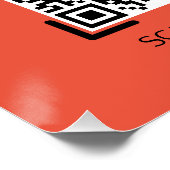 Restaurant Foto Scan QR Code Menu Bestelling Perfect Poster (Hoek)