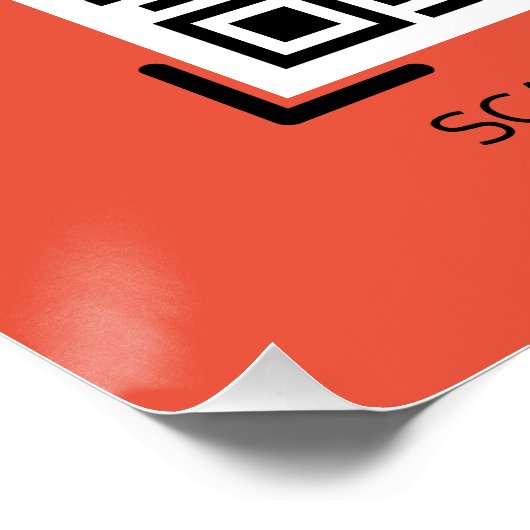 Restaurant Foto Scan QR Code Menu Bestelling Perfect Poster (Hoek)