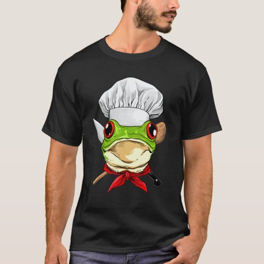 Restaurant Frog Chef Kitchen Cook Culinary Cooking T-shirt (Voorkant)