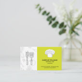 Restaurant gebruiksvoorwerpen | Chef-kok | Eigenaa Visitekaartje (Staand voorkant)