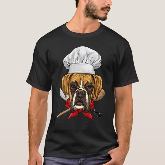 Restaurant German Boxer Chef Cook Kitchen Cooking T-shirt (Voorkant)