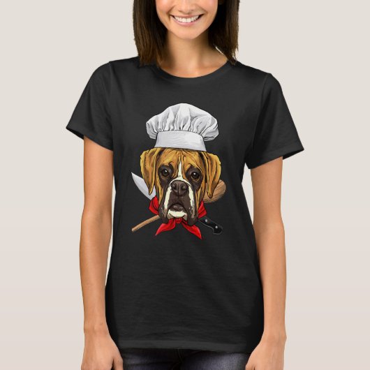Restaurant German Boxer Chef Cook Kitchen Cooking T-shirt (Voorkant)