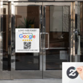 Restaurant Google Review QR-code Raamsticker (Kantoordeur)