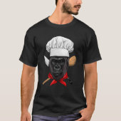 Restaurant Gorilla Chef Kitchen Cook Culinary Cook T-shirt (Voorkant)