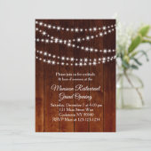 Restaurant Grand Open Twinkle Licht donker hout Kaart (Staand voorkant)