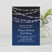 Restaurant Grand Open Twinkle Licht donkerblauw Kaart (Staand voorkant)