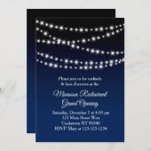 Restaurant Grand Open Twinkle Licht donkerblauw Kaart (Voorkant / Achterkant)