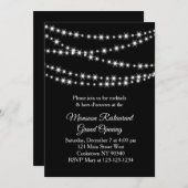 Restaurant Grand Open Twinkle Licht zwart Kaart (Voorkant / Achterkant)