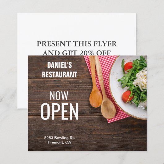 Restaurant Grand Opening Flyer (Voorkant / Achterkant)