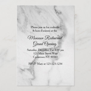 Restaurant Grand Opening marmer Kaart