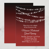 Restaurant Grand Opening Twinkle Lichten donkerroo Kaart (Voorkant / Achterkant)