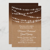 Restaurant Grand Opening Twinkle Lights burlap Kaart (Voorkant / Achterkant)