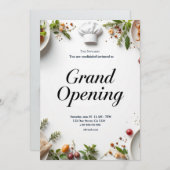 Restaurant Grand Opening Uitnodiging (Voorkant / Achterkant)