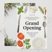 Restaurant Grand Opening Uitnodiging (Voorkant / Achterkant)