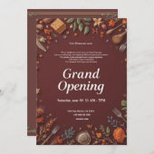 Restaurant Grand Opening Uitnodiging (Voorkant / Achterkant)