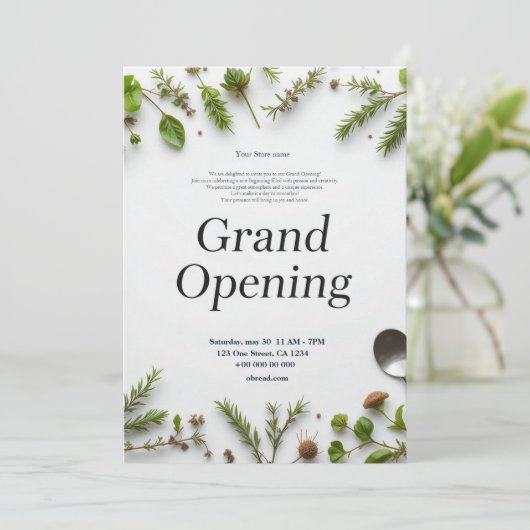 Restaurant Grand Opening Uitnodiging (Staand voorkant)