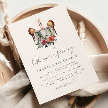 Restaurant Grand Opening Waterverf Tafel voor Twee