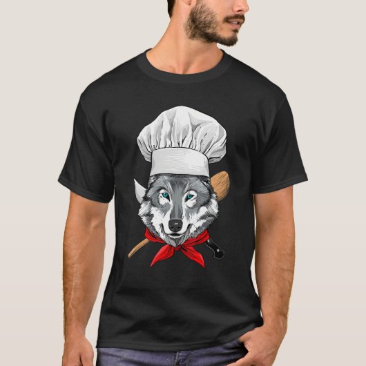 Restaurant Gray Wolf Chef Cook Kitchen Cooking  An T-shirt (Voorkant)