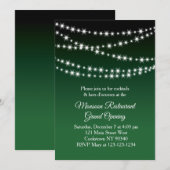 Restaurant grote opening Twinkle Lights donkergroe Kaart (Voorkant / Achterkant)