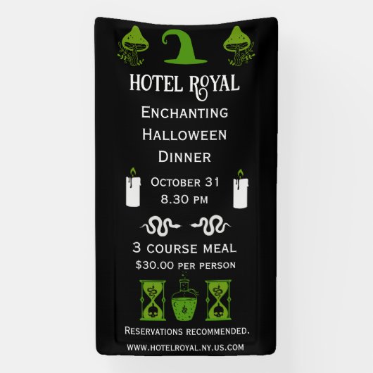 Restaurant Halloween Diner Event Spandoek (Verticaal)