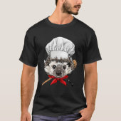 Restaurant Hedgehog Chef Kitchen Cook Culinary Coo T-shirt (Voorkant)