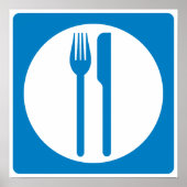Restaurant Highway Sign Poster (Voorkant)