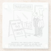 Restaurant Hospitality personeelstekort. grappig Glazen Onderzetter (Achterkant)