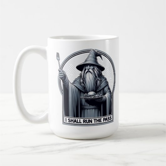 Restaurant Humor Ik zal de Pass runnen Koffiemok (Links)