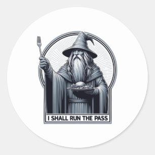 Restaurant Humor Ik zal de Pass runnen Ronde Sticker