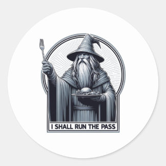 Restaurant Humor Ik zal de Pass runnen Ronde Sticker