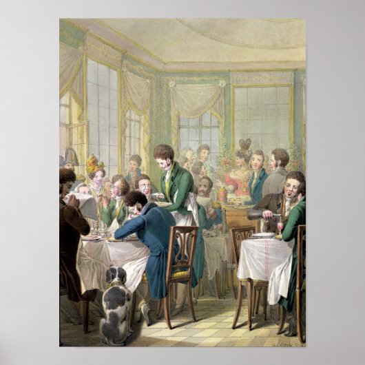 Restaurant in de Royal Palais, 1831 Poster (Voorkant)