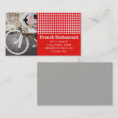 restaurant in het Franse café Patisserie Visitekaartje (Voorkant / Achterkant)