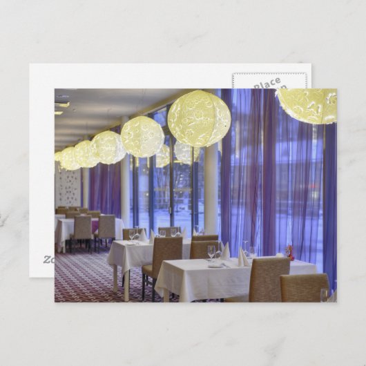 Restaurant in hotel briefkaart (Voorkant / Achterkant)