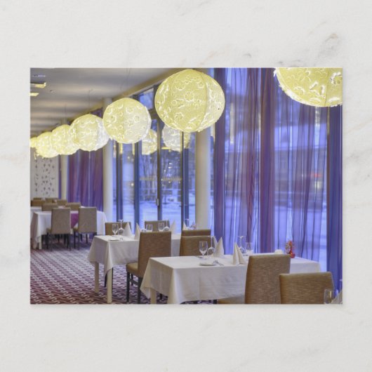 Restaurant in hotel briefkaart (Voorkant)