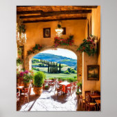 Restaurant in Toscane Wall Art Poster (Voorkant)