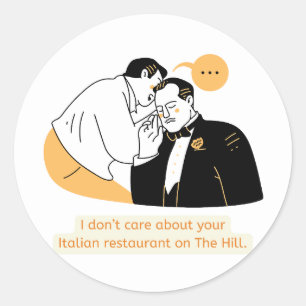 restaurant Italië Ronde Sticker