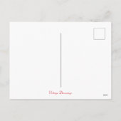 Restaurant kerstwinkelmeisje van 1950  feestdagenkaart (Achterkant)