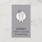 Restaurant & Keuken Kanaal QR-code met Vintage Log Visitekaartje (Voorkant)