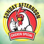 Restaurant Kip Special Raamsticker (Vel 3)