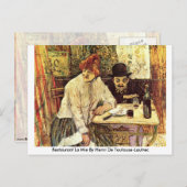 Restaurant La Mie van Henri de Toulouse-Lautrec Briefkaart (Voorkant / Achterkant)
