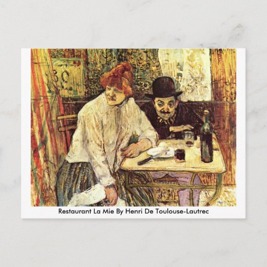 Restaurant La Mie van Henri de Toulouse-Lautrec Briefkaart (Voorkant)