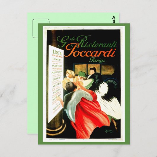  restaurant Leonetto Cappiello Briefkaart (Voorkant / Achterkant)