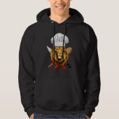 Restaurant Lion Chef Culinary Kitchen Cooking  Wil Hoodie (Voorkant)