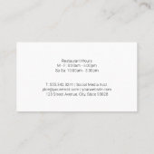 Restaurant Logo | Kruiden en specerijen op lepels Visitekaartje (Achterkant)