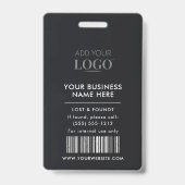 Restaurant Manager Foto Logo Zwarte Badge (Achterkant)