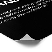 Restaurant Manager Grappige Definitie Poster (Hoek)