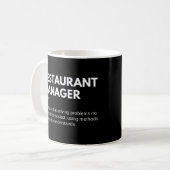 Restaurant Managers En Chef Grappige Definitie Koffiemok (Voorkant links)